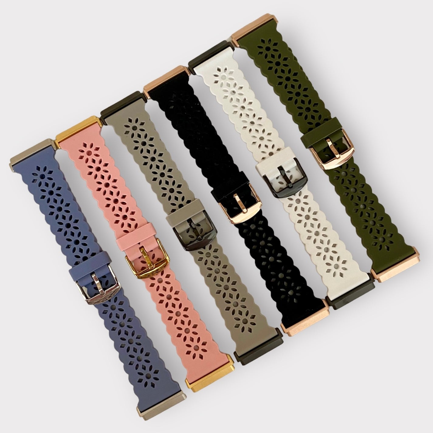 Fitbit Versa Diamond Lace Silicone Watch Band Quality Plus Watchbands