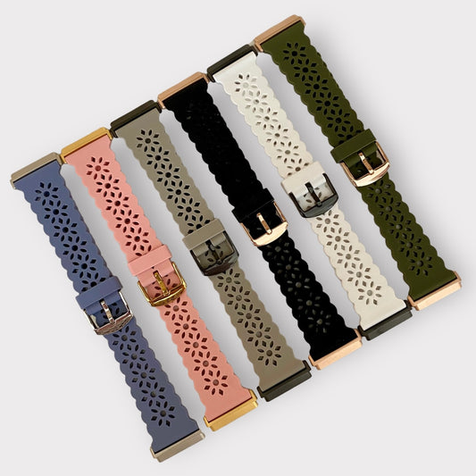 Fitbit Versa Diamond Lace Silicone Watch Band Quality Plus Watchbands