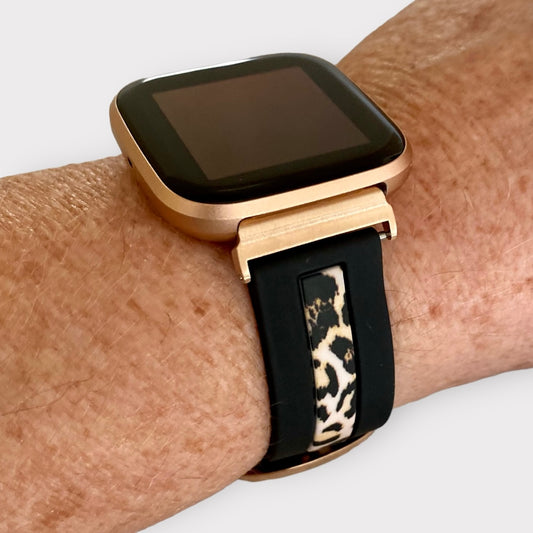 Fitbit Versa Silicone Cheetah Watchband Quality Plus Watchbands
