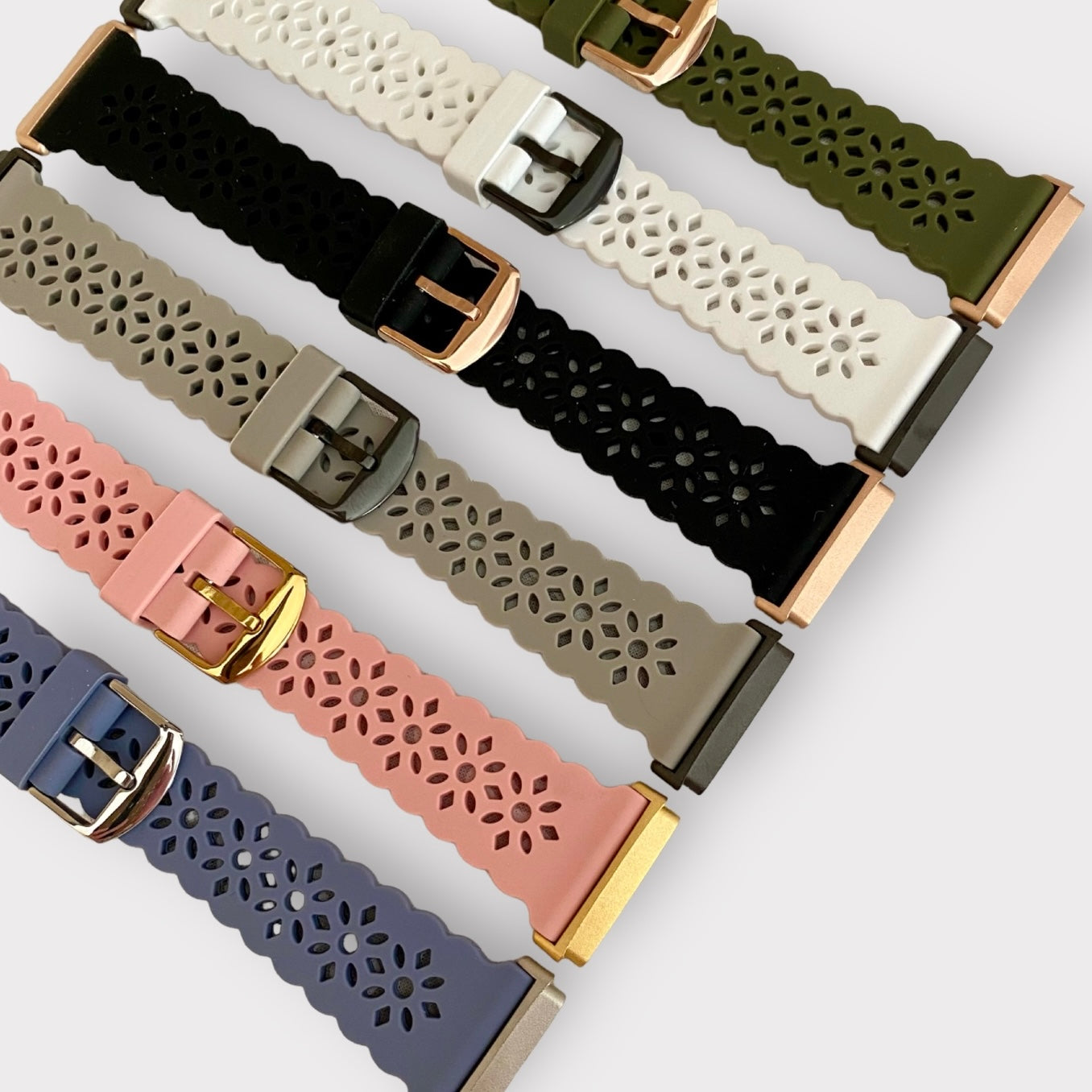 Fitbit Versa Diamond Lace Silicone Watch Band Quality Plus Watchbands