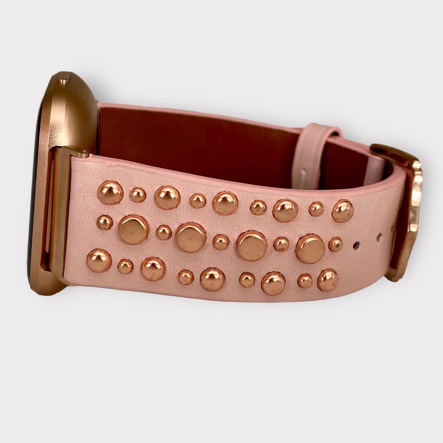 Fitbit Versa Leather Watchband With Rivets Quality Plus Watchbands