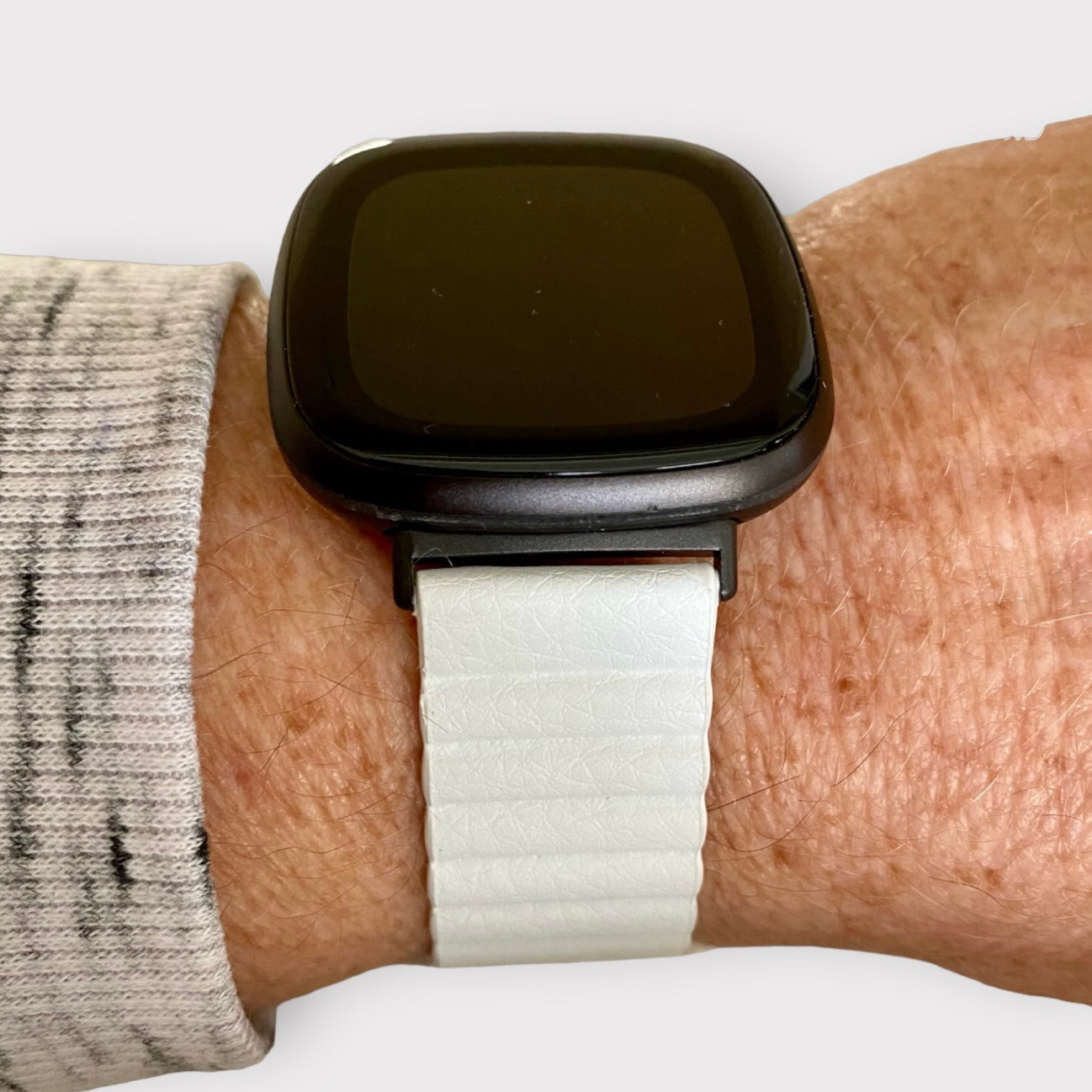Fitbit Versa Magnetic Genuine Leather Loop Watch Band Quality Plus Watchbands