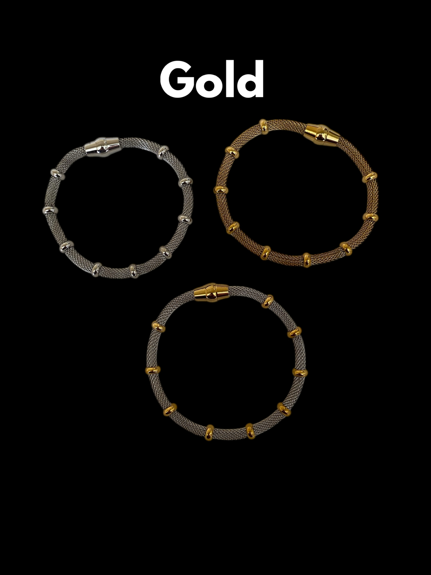 Apple Watch Band & Bracelet Set – Stainless Steel - Silver/Gold or Silver/Rose Gold