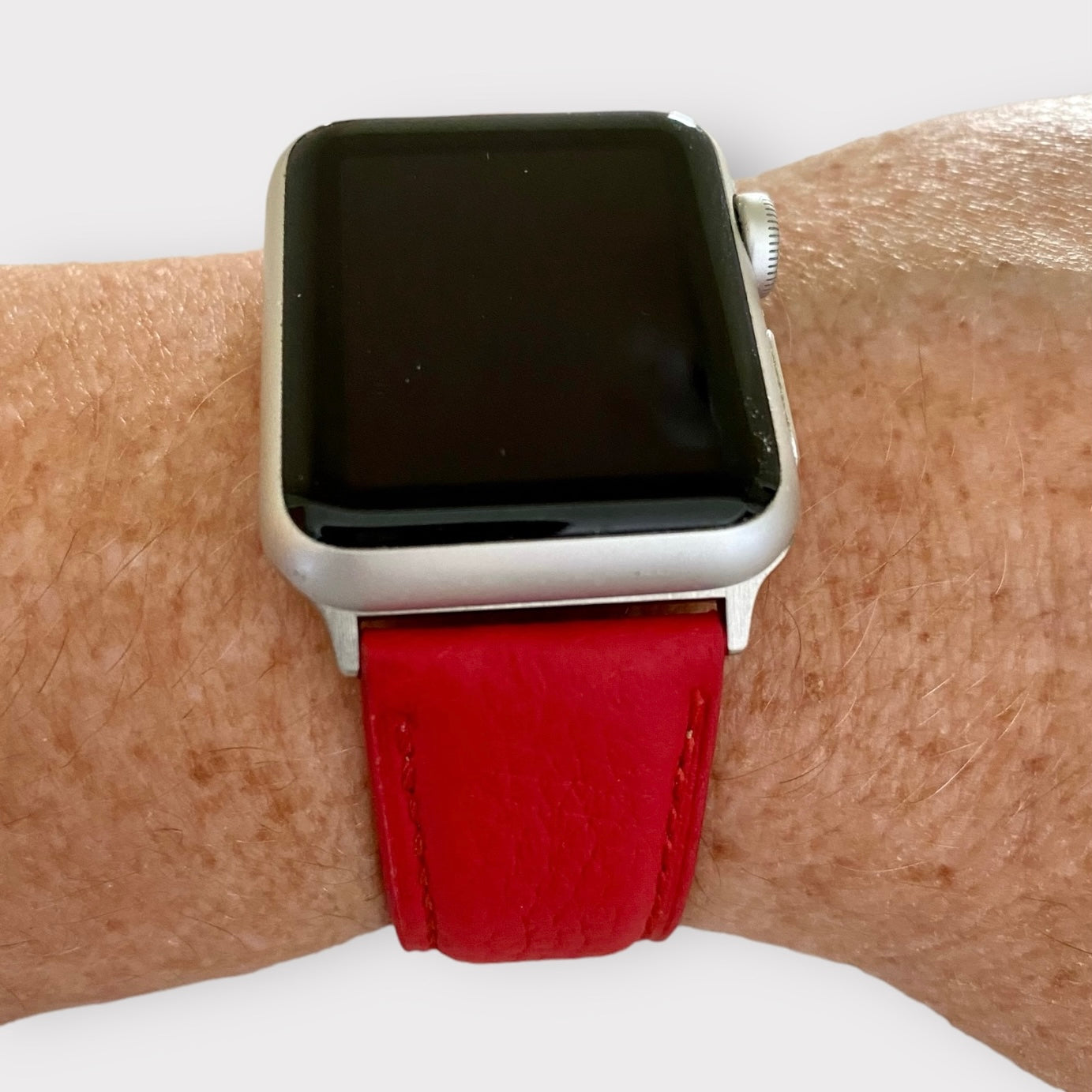 Apple Watch Band Red Leather Watchband Quality Plus Watchbands