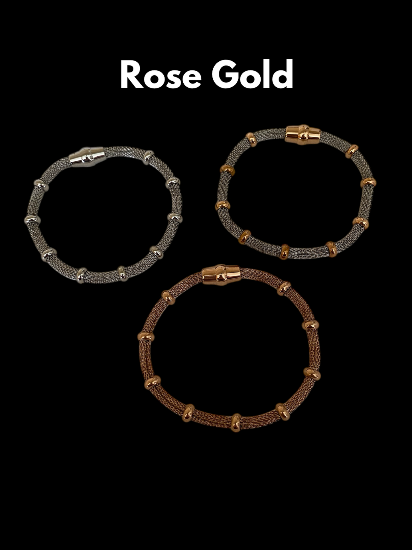 Apple Watch Band & Bracelet Set – Stainless Steel - Silver/Gold or Silver/Rose Gold