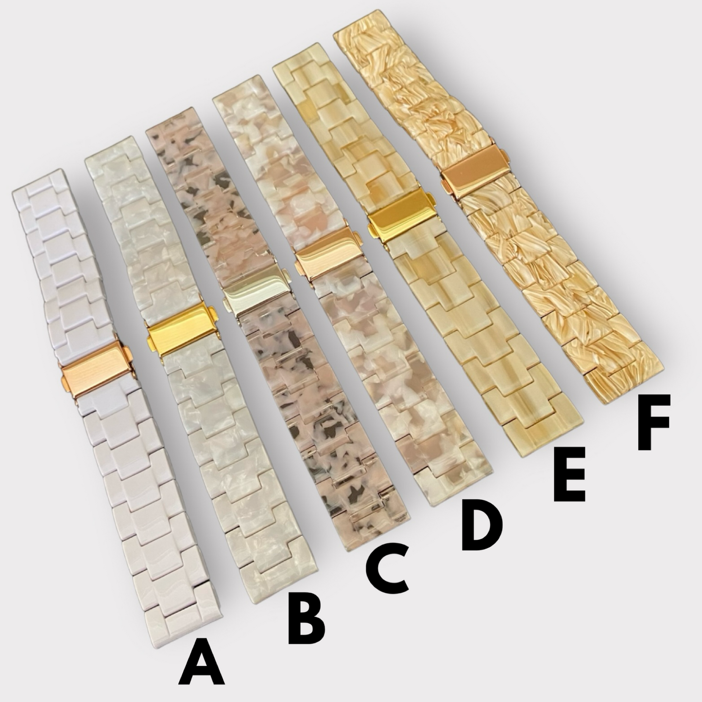 Google Pixel Resin Watchband With Silver Adapters and Clasp