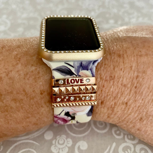 Apple Watch Band Rose Silicone Set