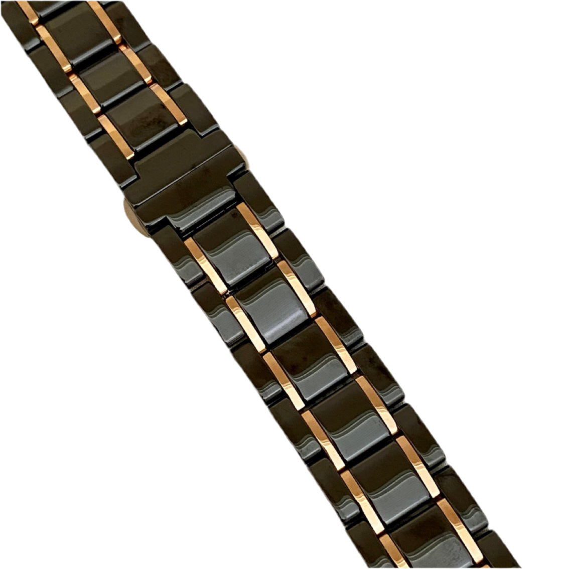 Luxury Black Ceramic Striped Apple Watch Band