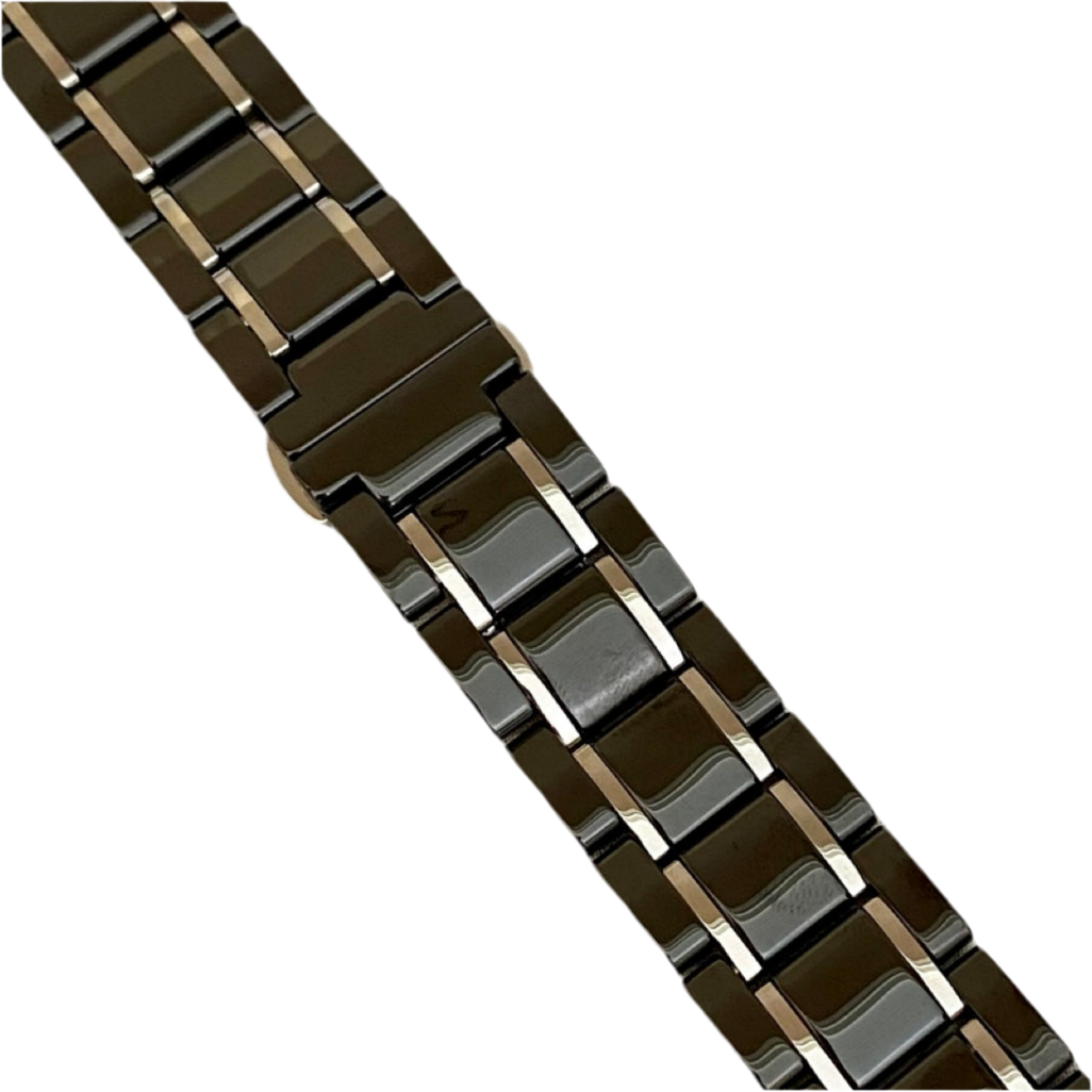 Luxury Black Ceramic Striped Apple Watch Band