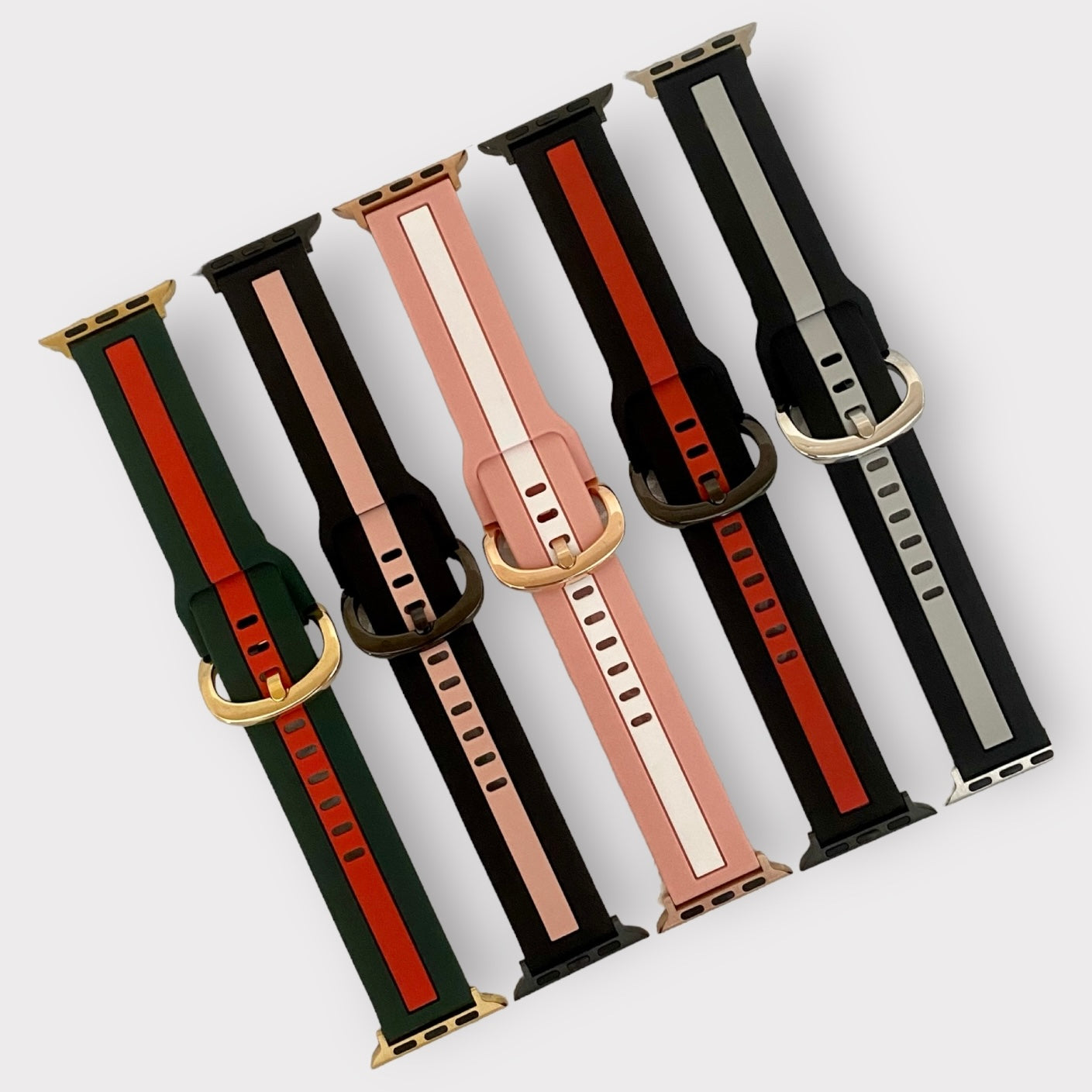 Apple Watch Band Stripe Silicone Watchband Quality Plus Watchbands