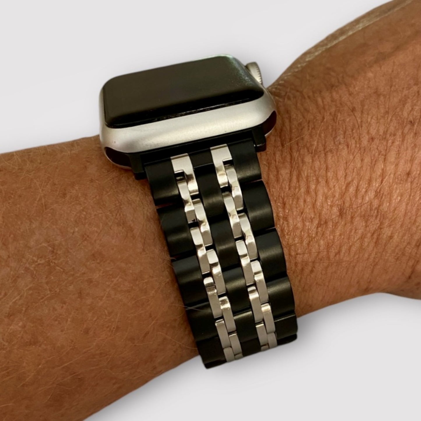 Apple Watch Stainless Steel Black/Silver-Black/Gold-Black/Rose Gold Watchband