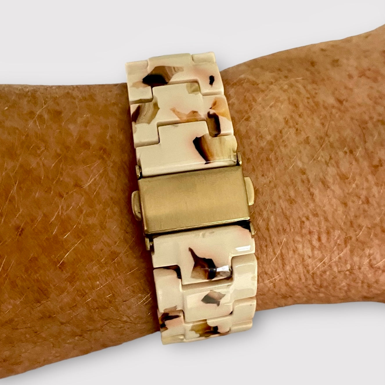 Fitbit Versa Resin Watchband With Champagne Gold Adapters and Clasp