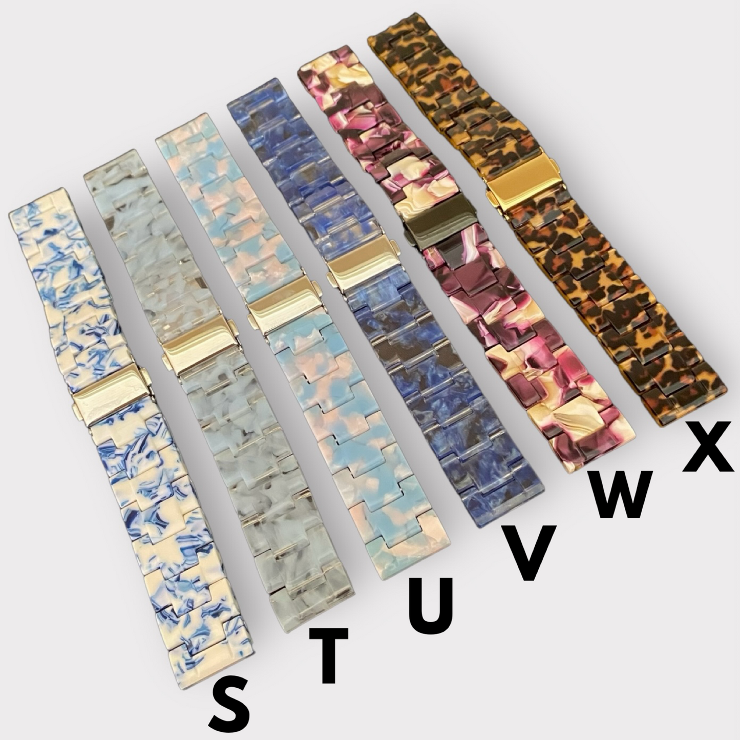 Google Pixel Resin Watchband With Silver Adapters and Clasp