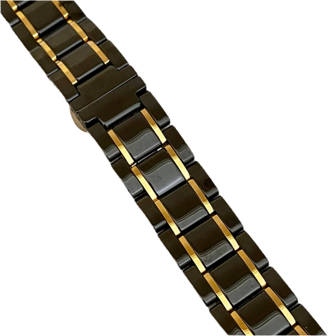 Luxury Black Ceramic Striped Apple Watch Band