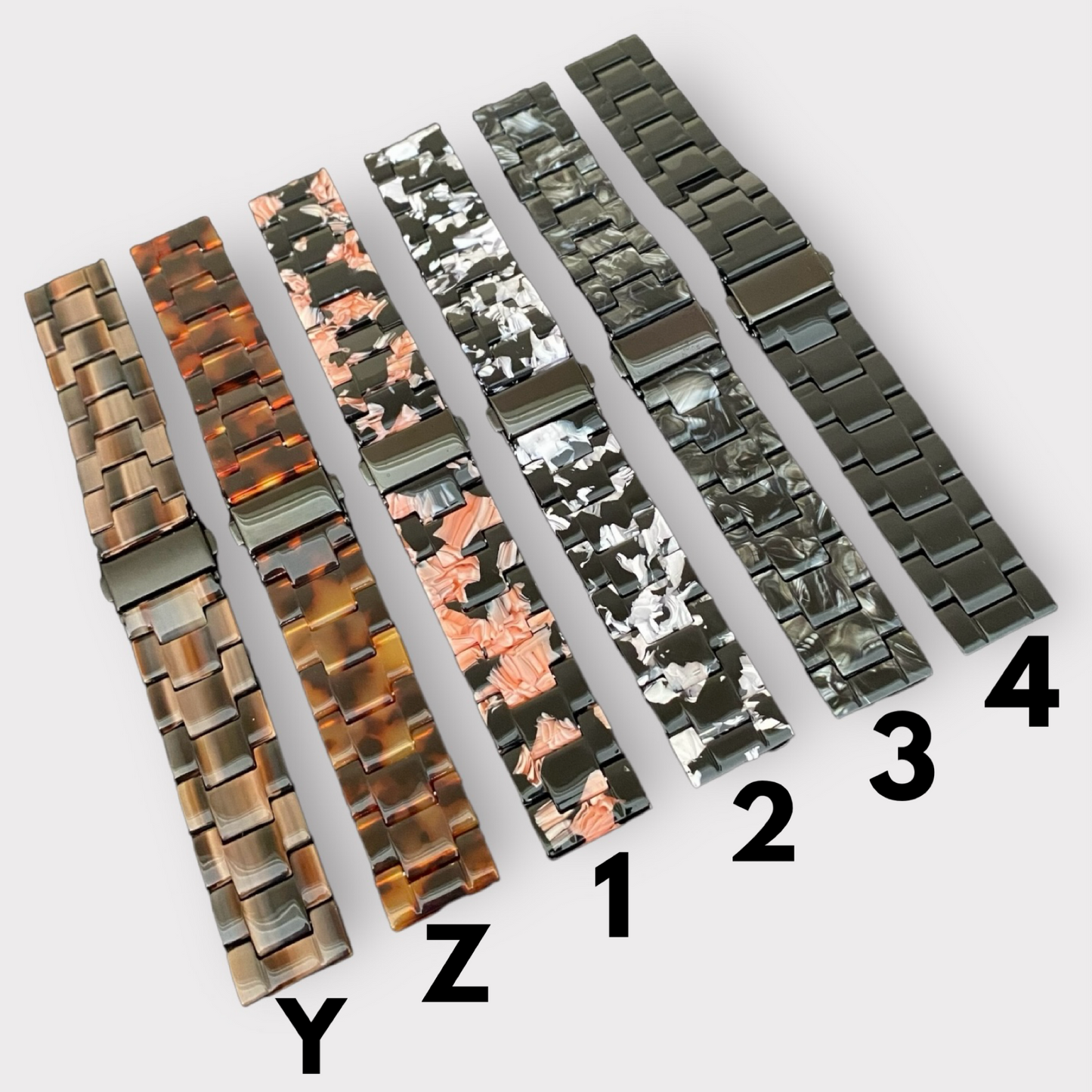 Apple Watch Resin Watchband With Adapter-Clasp Color Options / Gift Ready