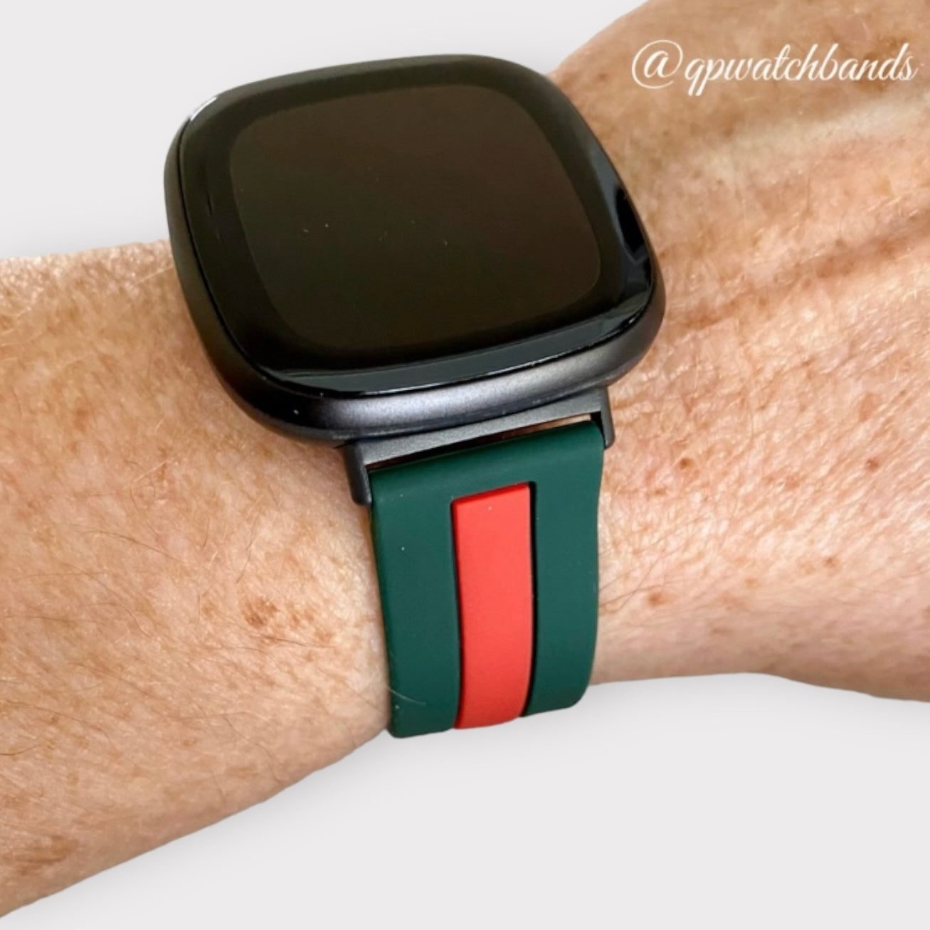 Fitbit Versa Stripe Silicone Watch Band Quality Plus Watchbands