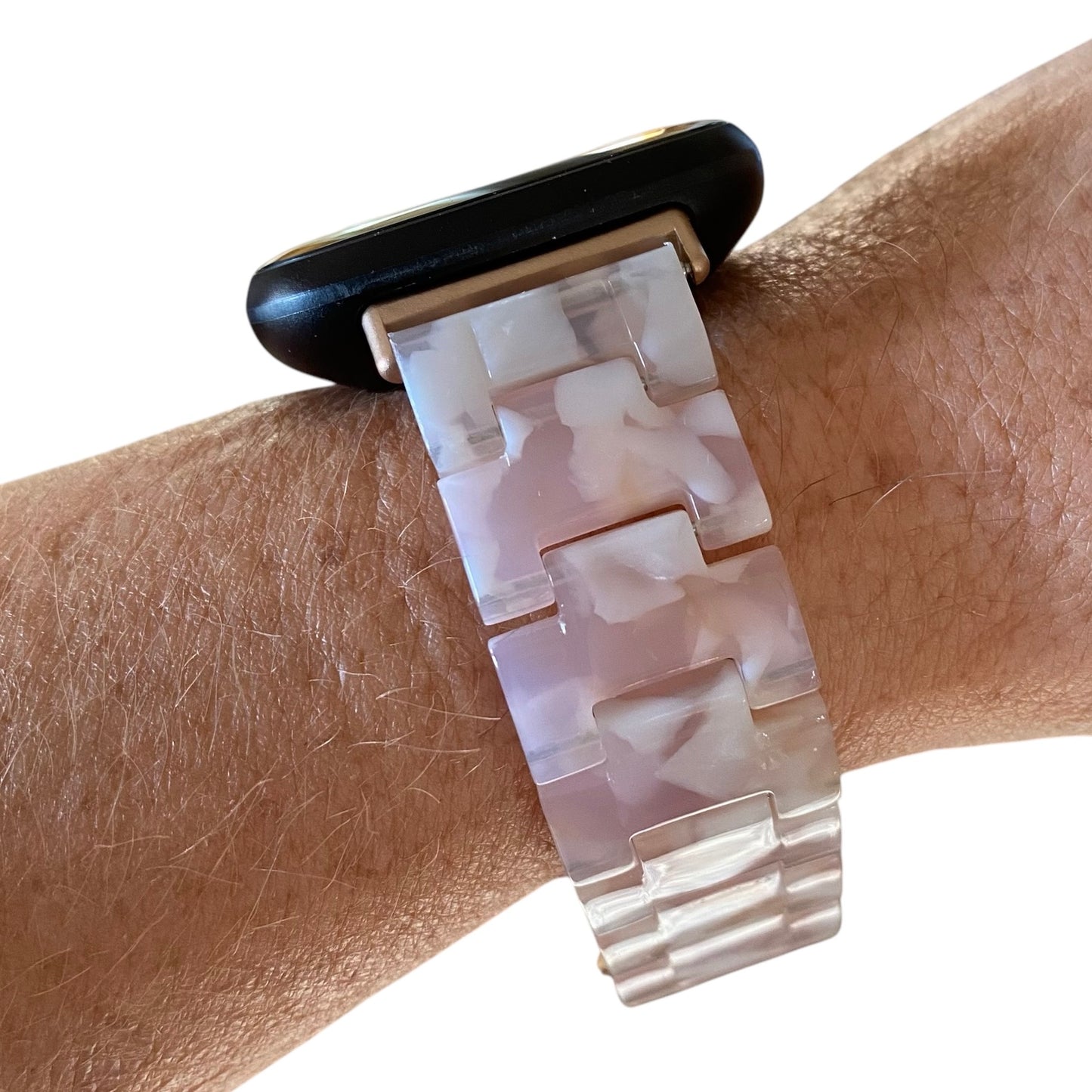 Fitbit Versa Resin Watchband With Rose Gold Adapters and Clasp