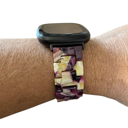 Fitbit Versa Resin Watchband With Gold Adapters and Clasp