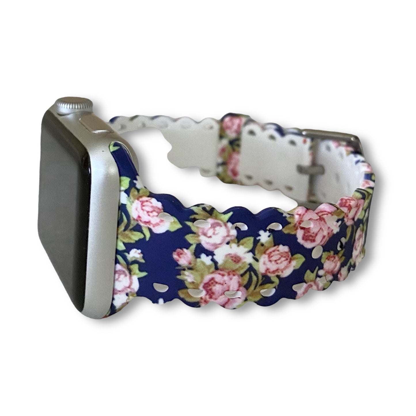 Scalloped Printed Silicone Apple Watch Band