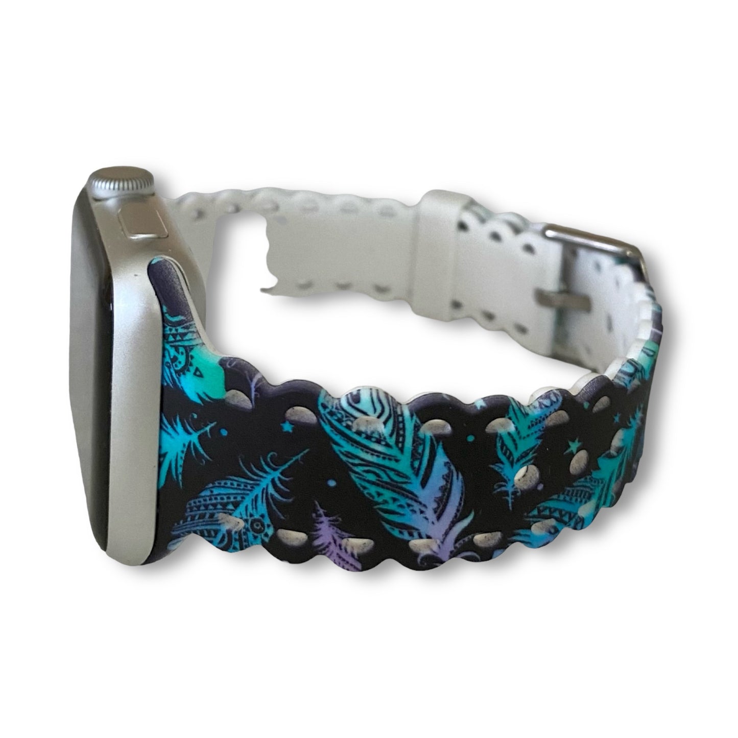 Scalloped Printed Silicone Apple Watch Band