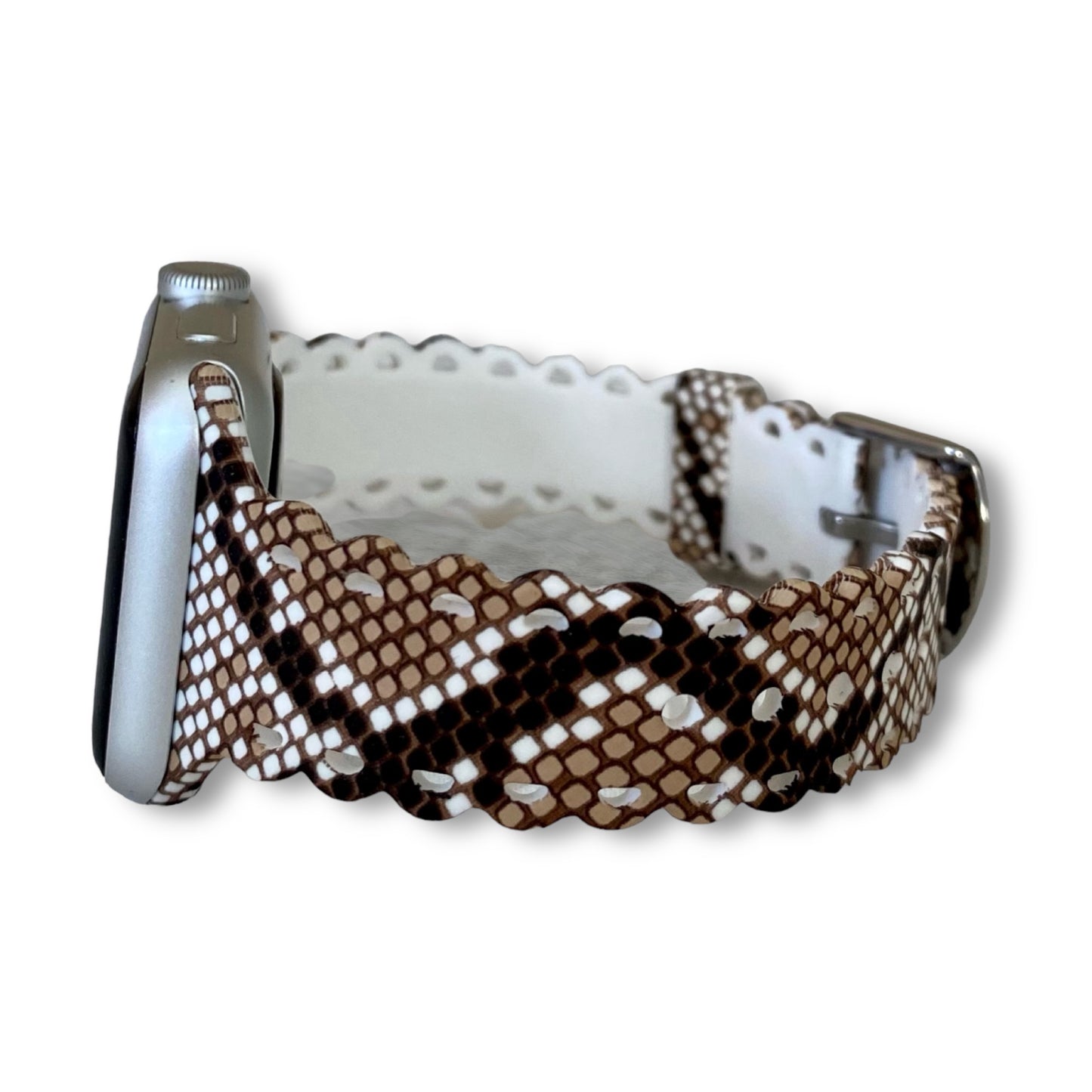 Scalloped Printed Silicone Apple Watch Band
