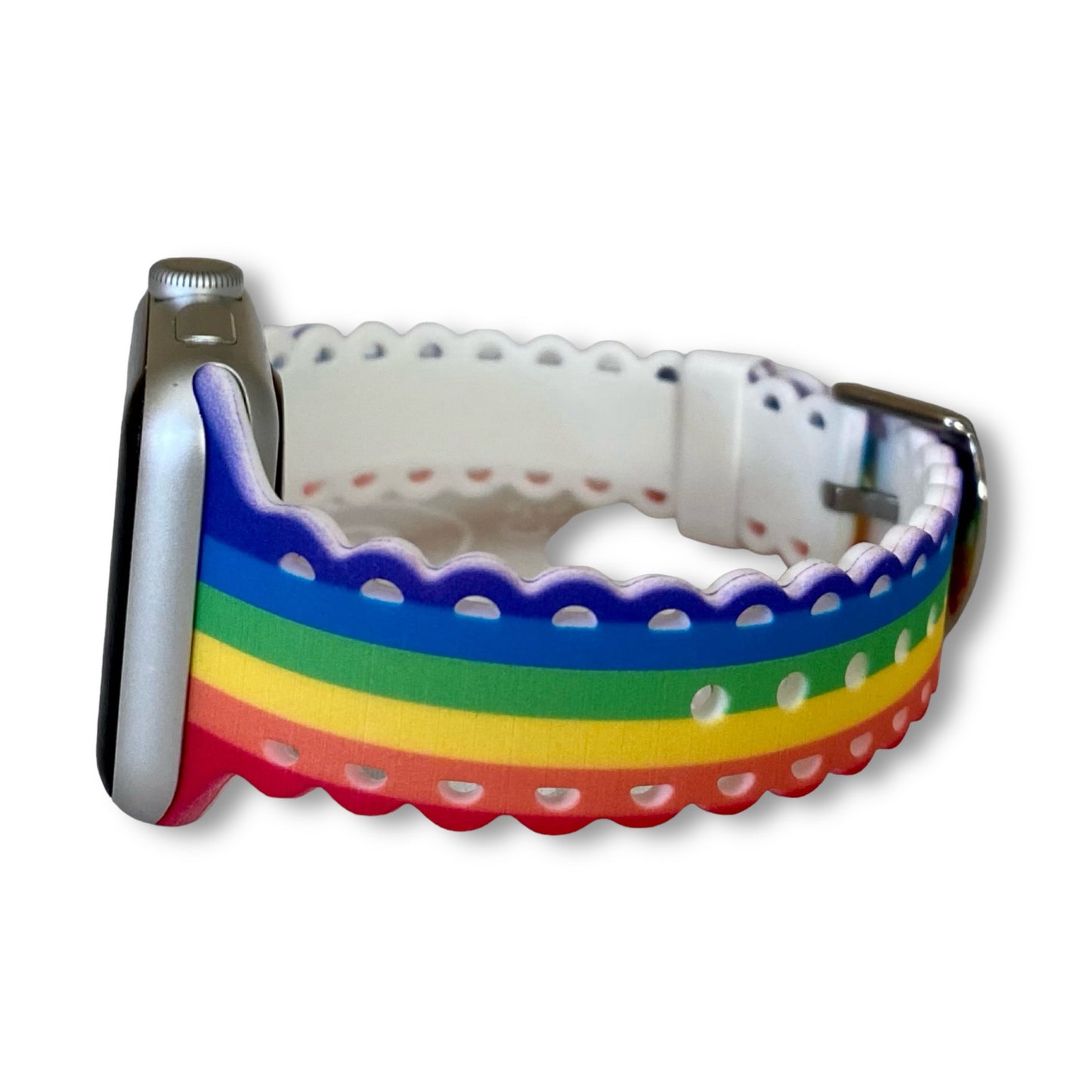 Scalloped Printed Silicone Apple Watch Band