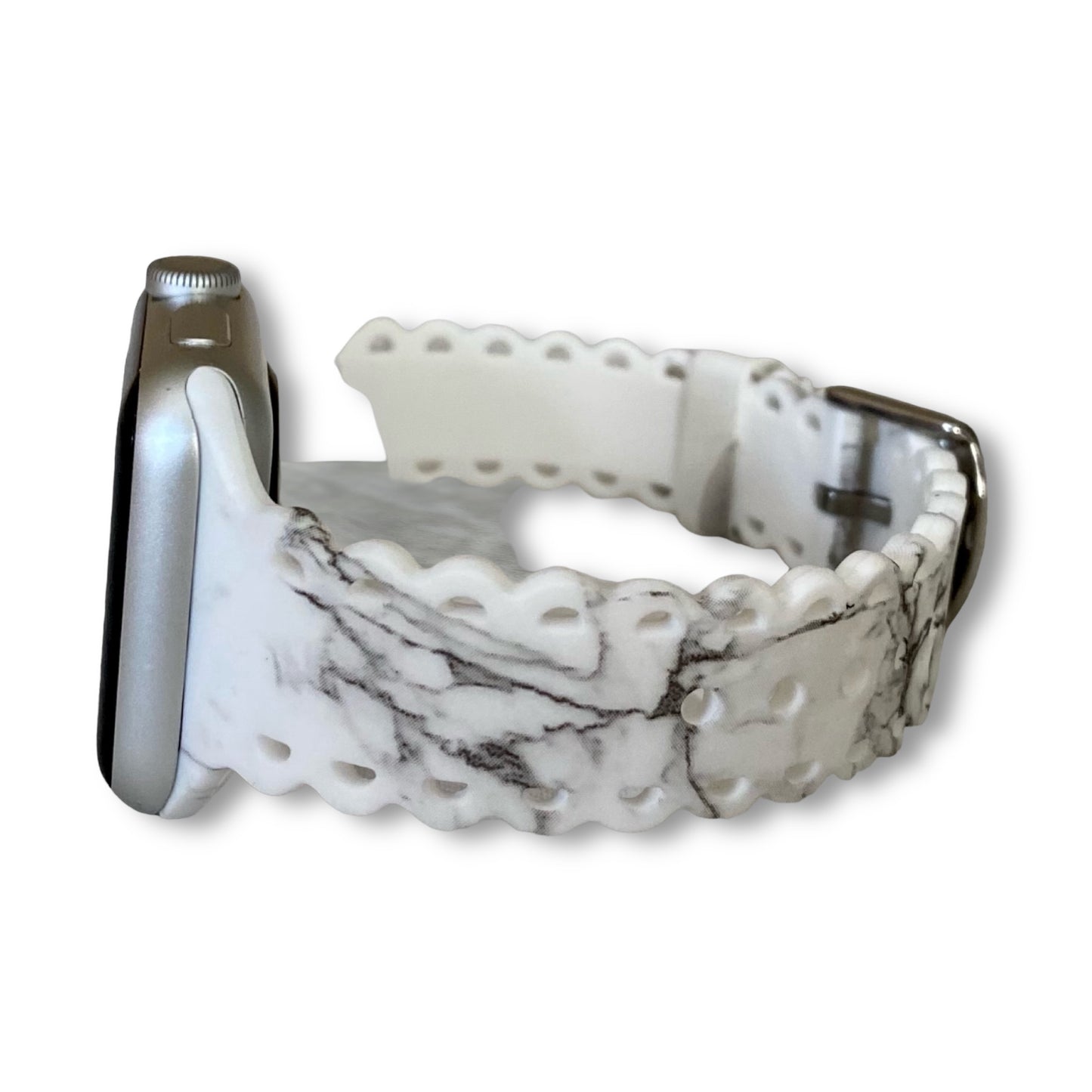 Scalloped Printed Silicone Apple Watch Band