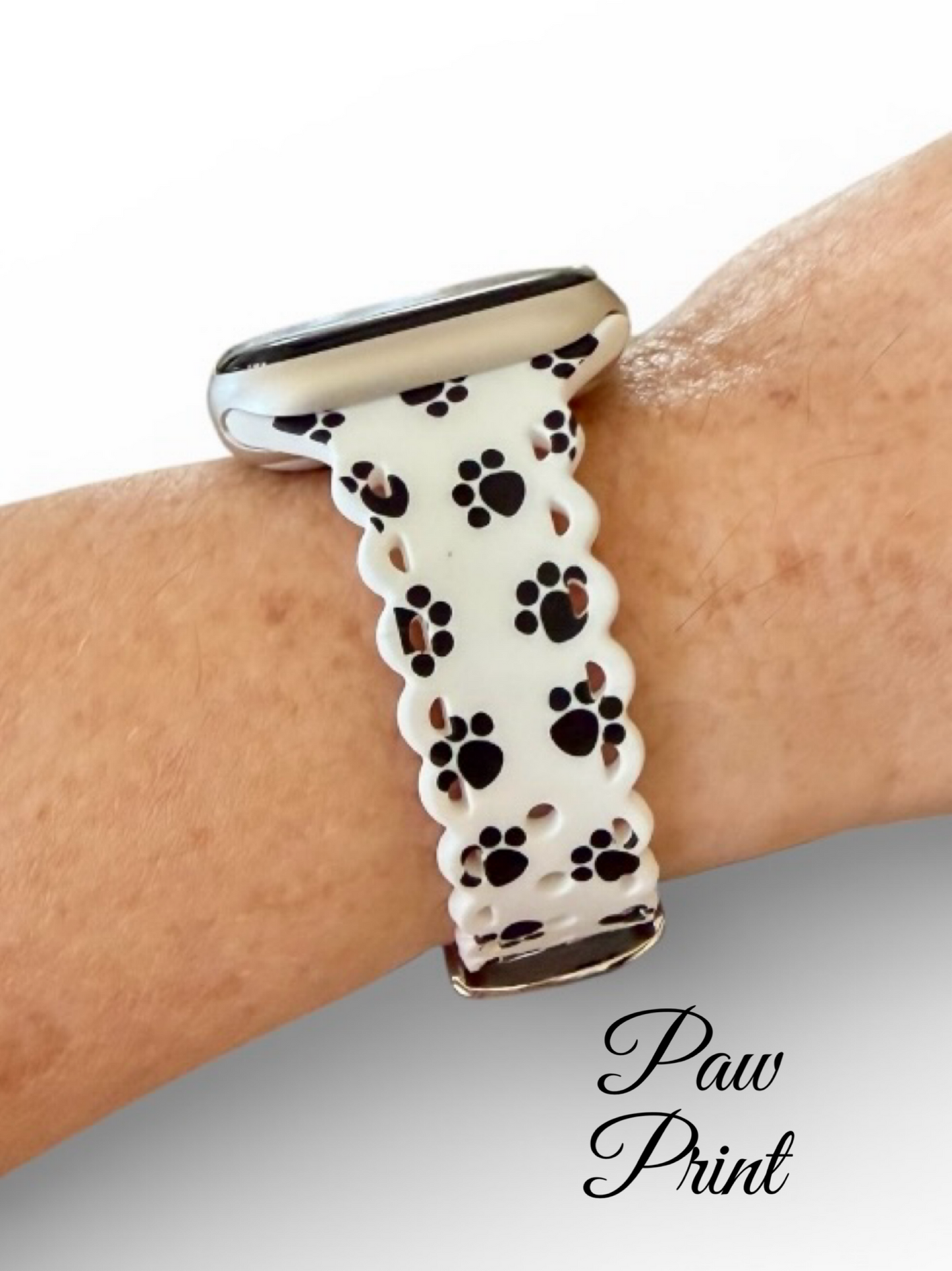 Scalloped Printed Silicone Apple Watch Band