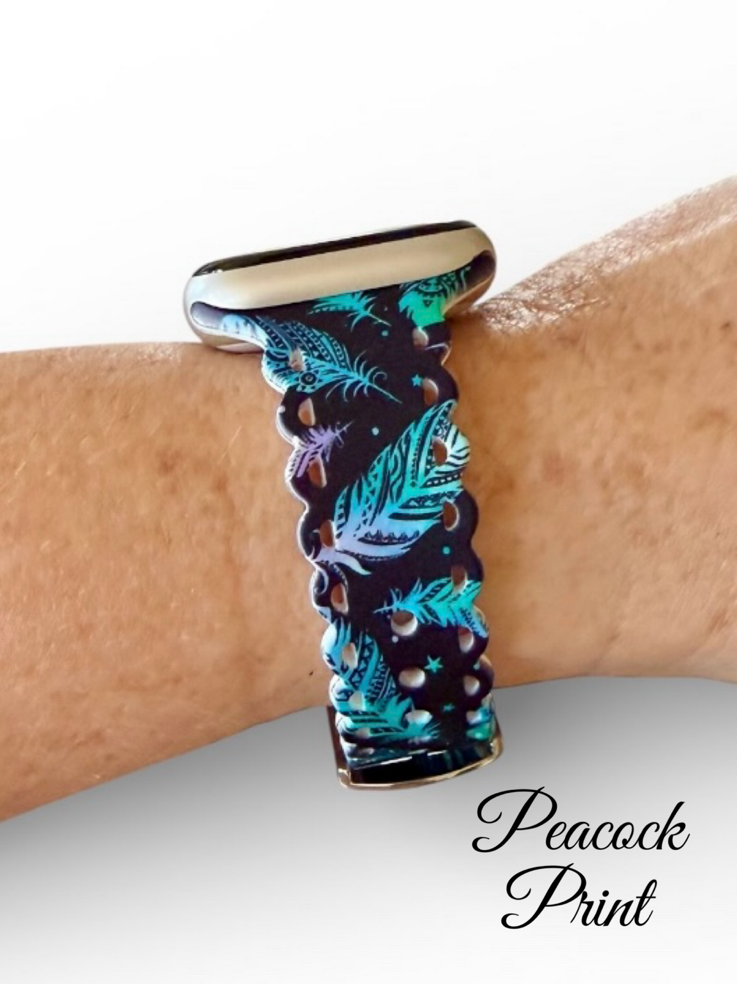 Scalloped Printed Silicone Apple Watch Band