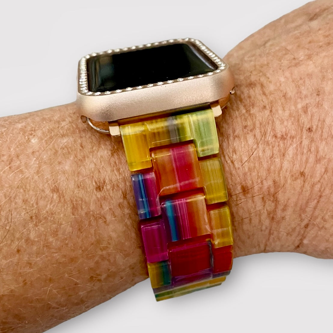 Apple Watch Resin Watchband With Adapter-Clasp Color Options