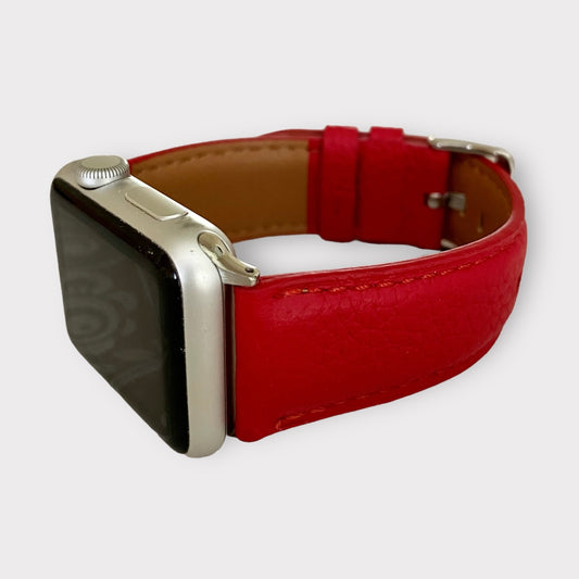 Apple Watch Band Red Leather Watchband