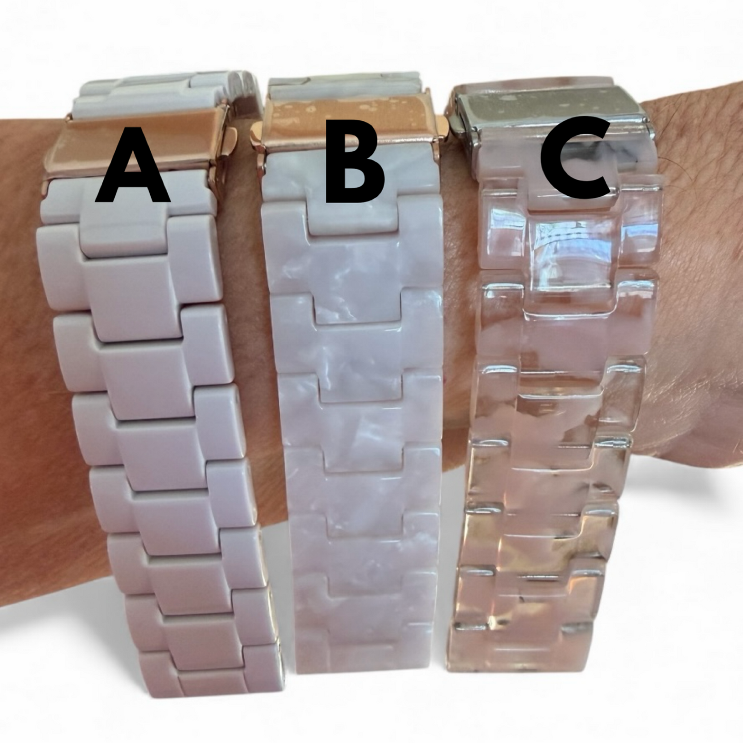 Fitbit Versa Resin Watchband Adapters and Clasp Color Options / Gift Ready