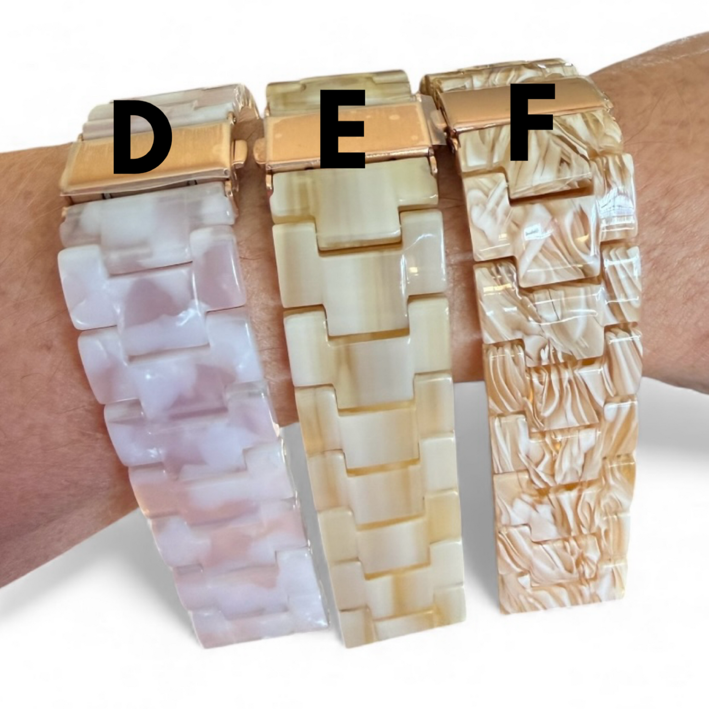 Fitbit Versa Resin Watchband Adapters and Clasp Color Options / Gift Ready