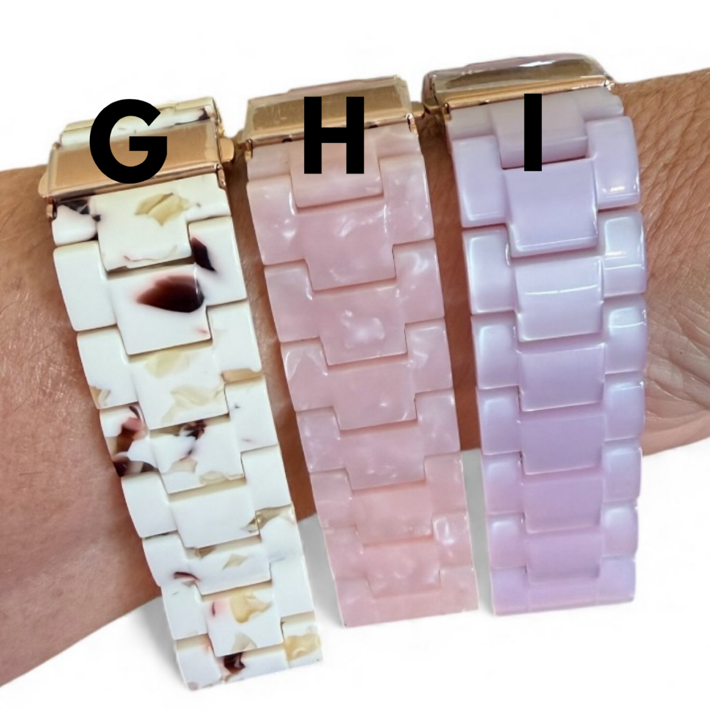 Fitbit Versa Resin Watchband Adapters and Clasp Color Options / Gift Ready
