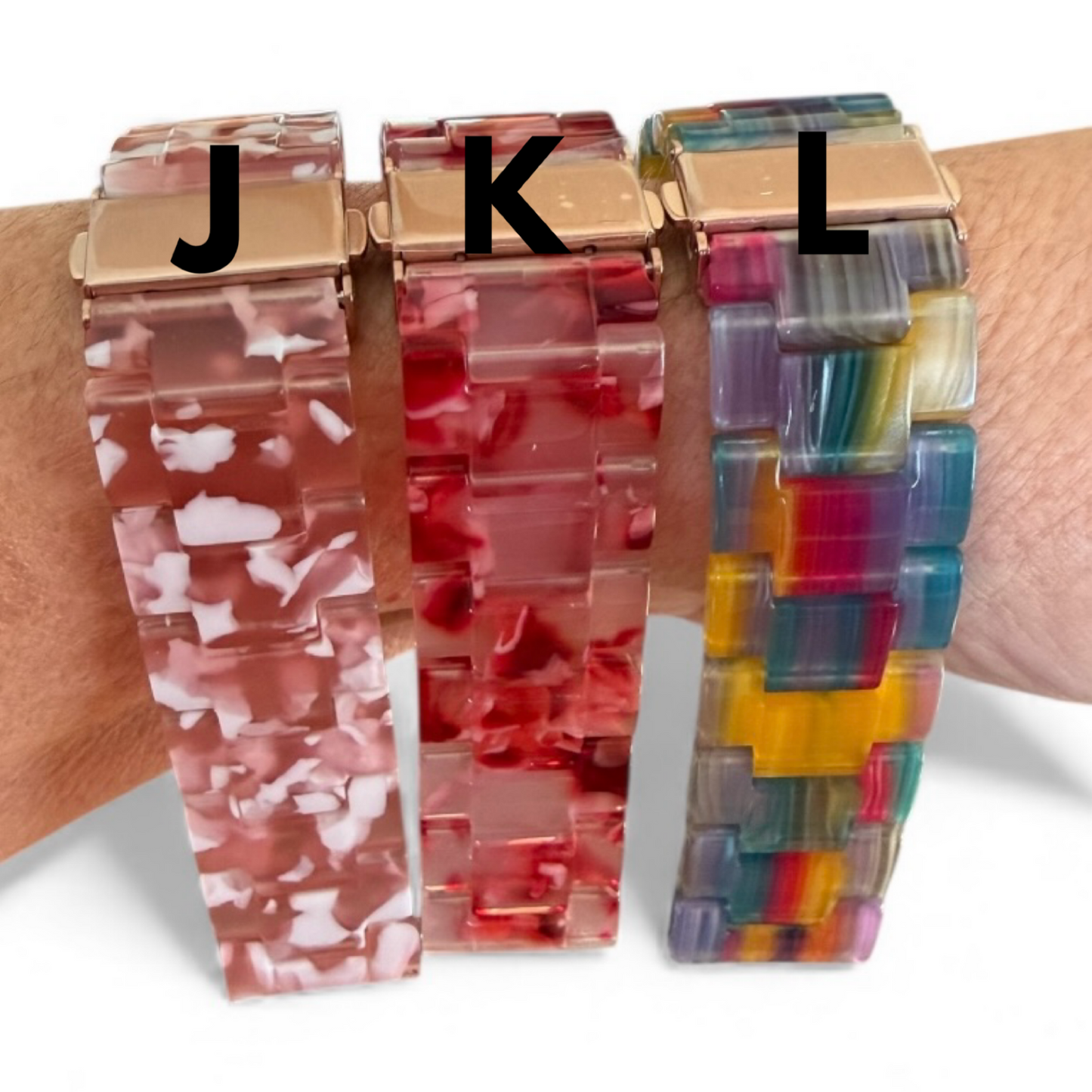 Fitbit Versa Resin Watchband Adapters and Clasp Color Options / Gift Ready