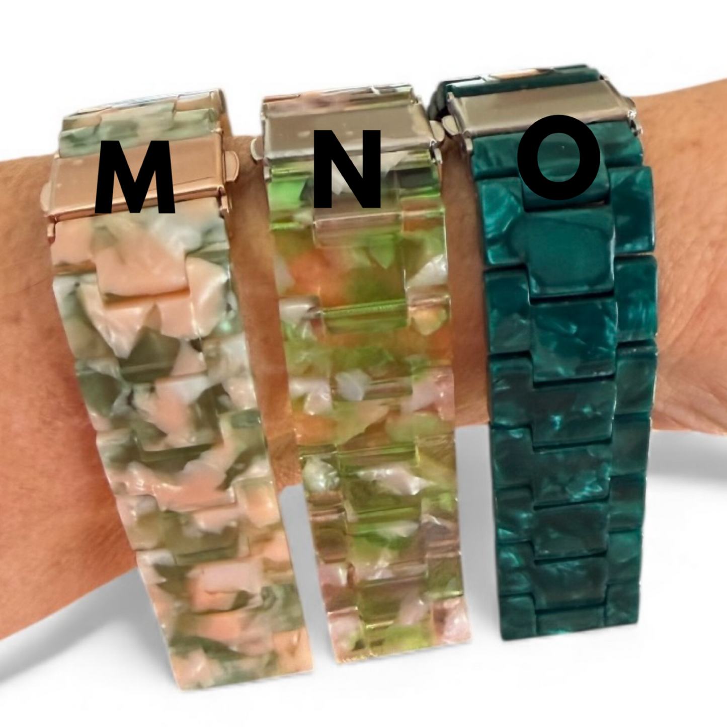Fitbit Versa Resin Watchband Adapters and Clasp Color Options / Gift Ready