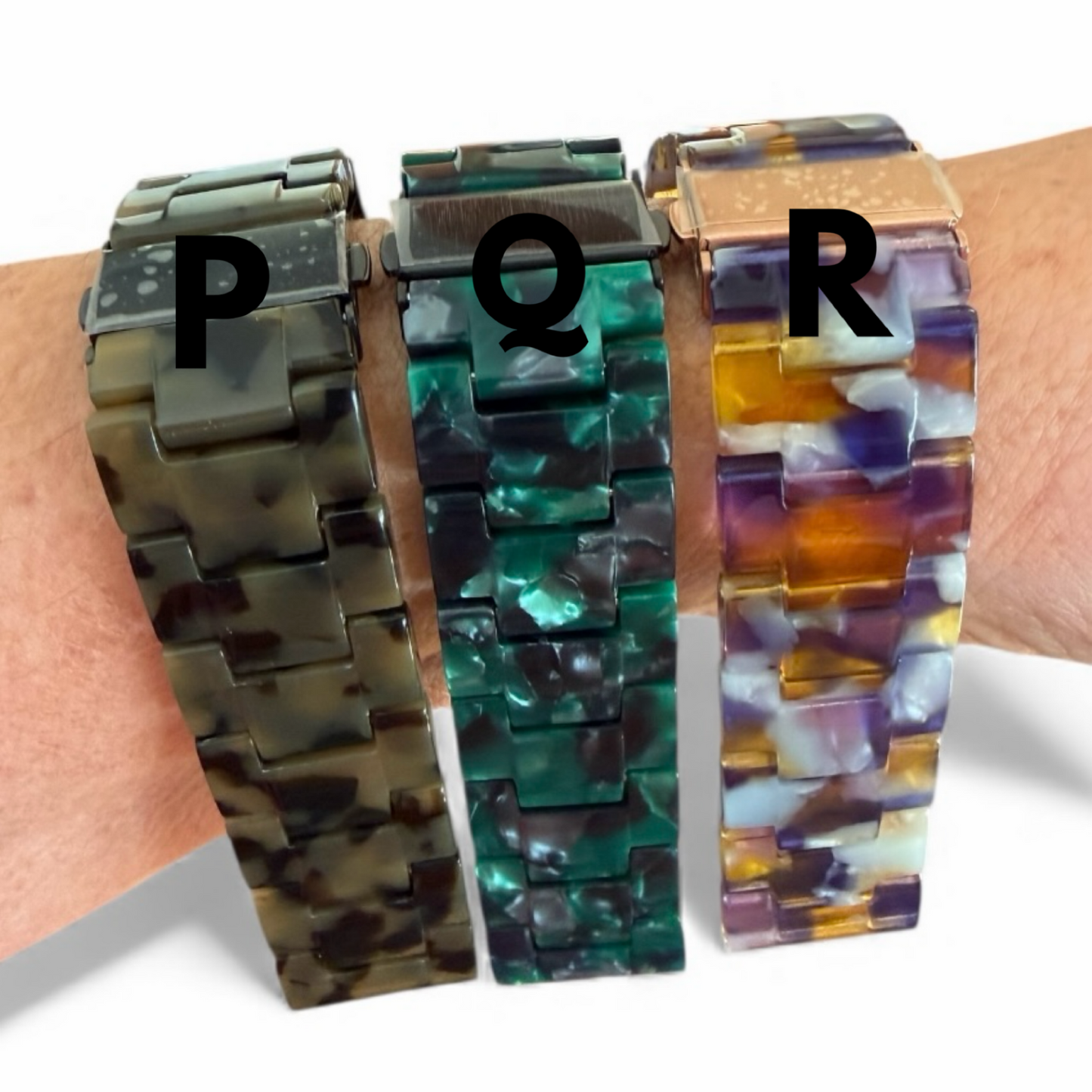 Fitbit Versa Resin Watchband Adapters and Clasp Color Options / Gift Ready