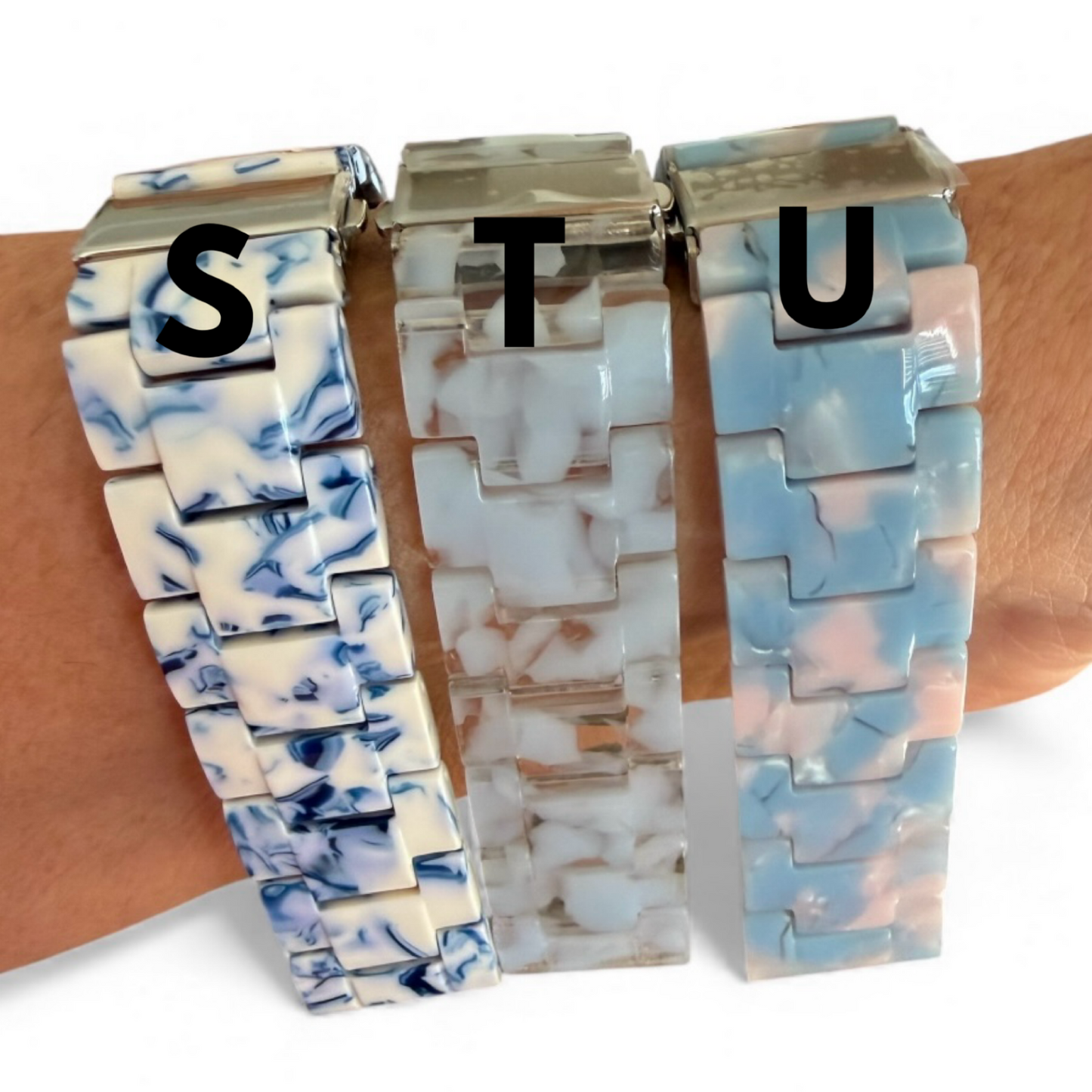 Fitbit Versa Resin Watchband Adapters and Clasp Color Options / Gift Ready