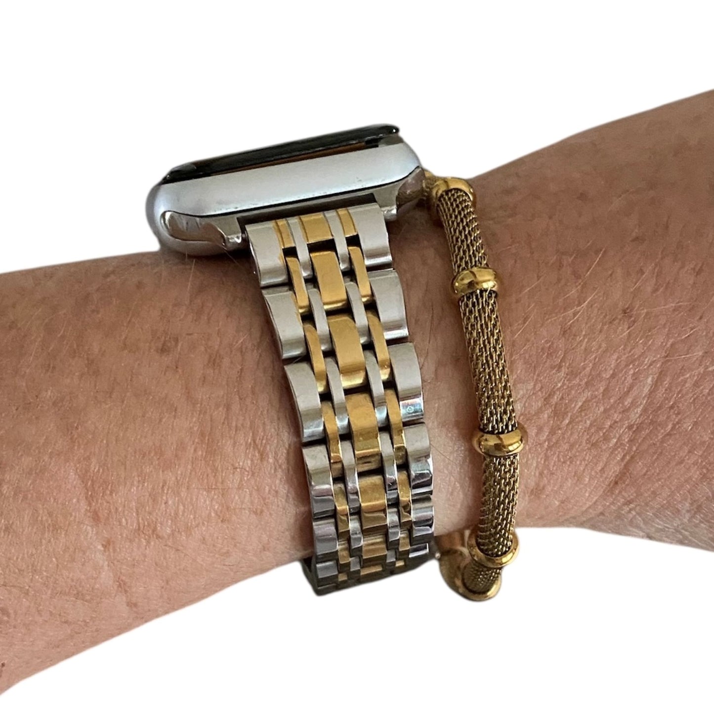 Apple Watch Band & Bracelet Set – Stainless Steel - Silver/Gold or Silver/Rose Gold