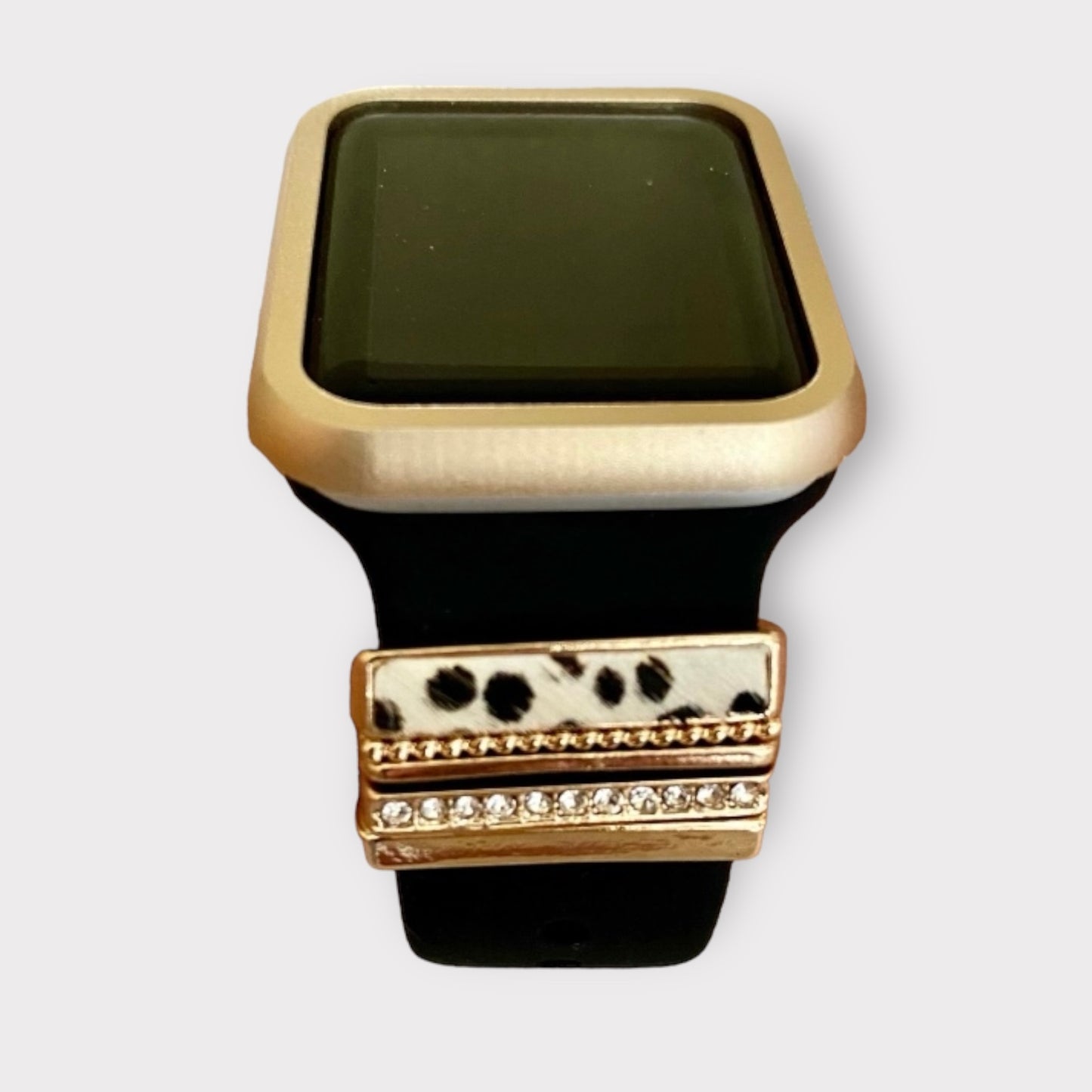 Apple Watch Band White Leopard Charms Watchband Set Quality Plus Watchbands