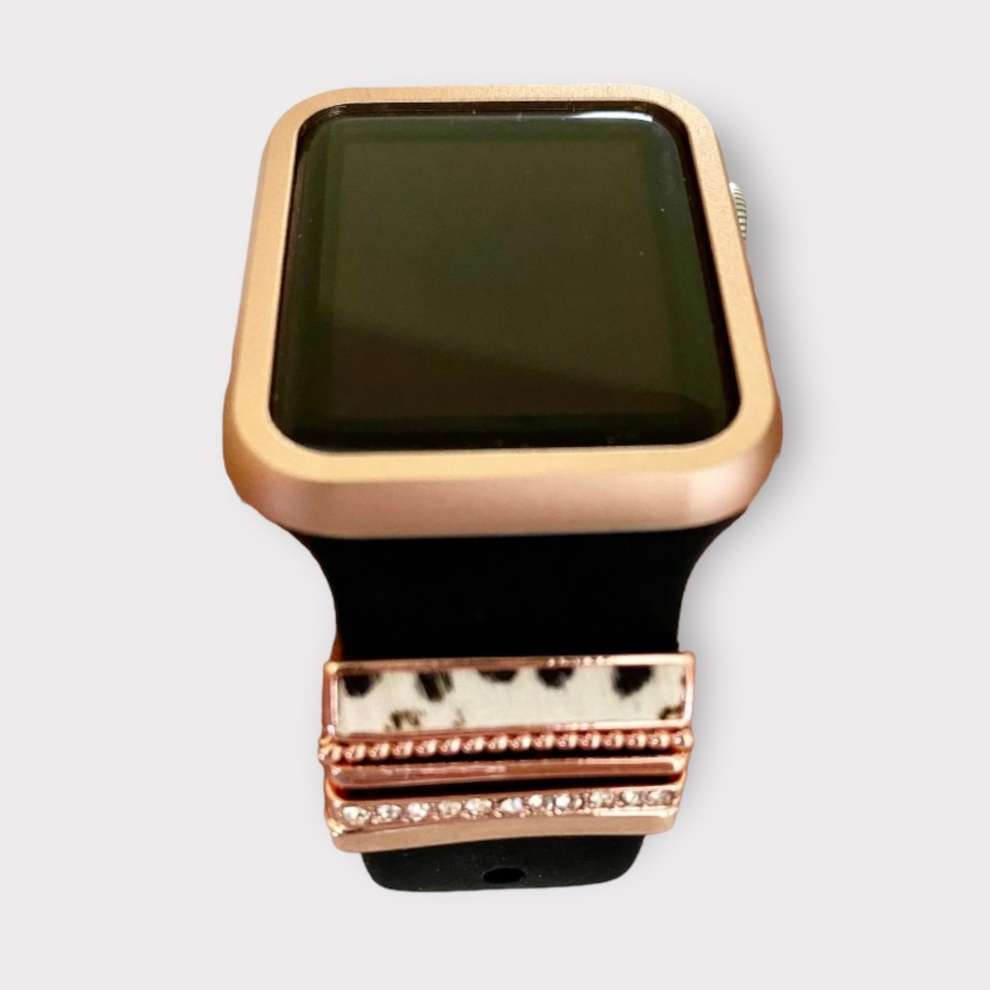 Apple Watch Band White Leopard Charms Watchband Set Quality Plus Watchbands