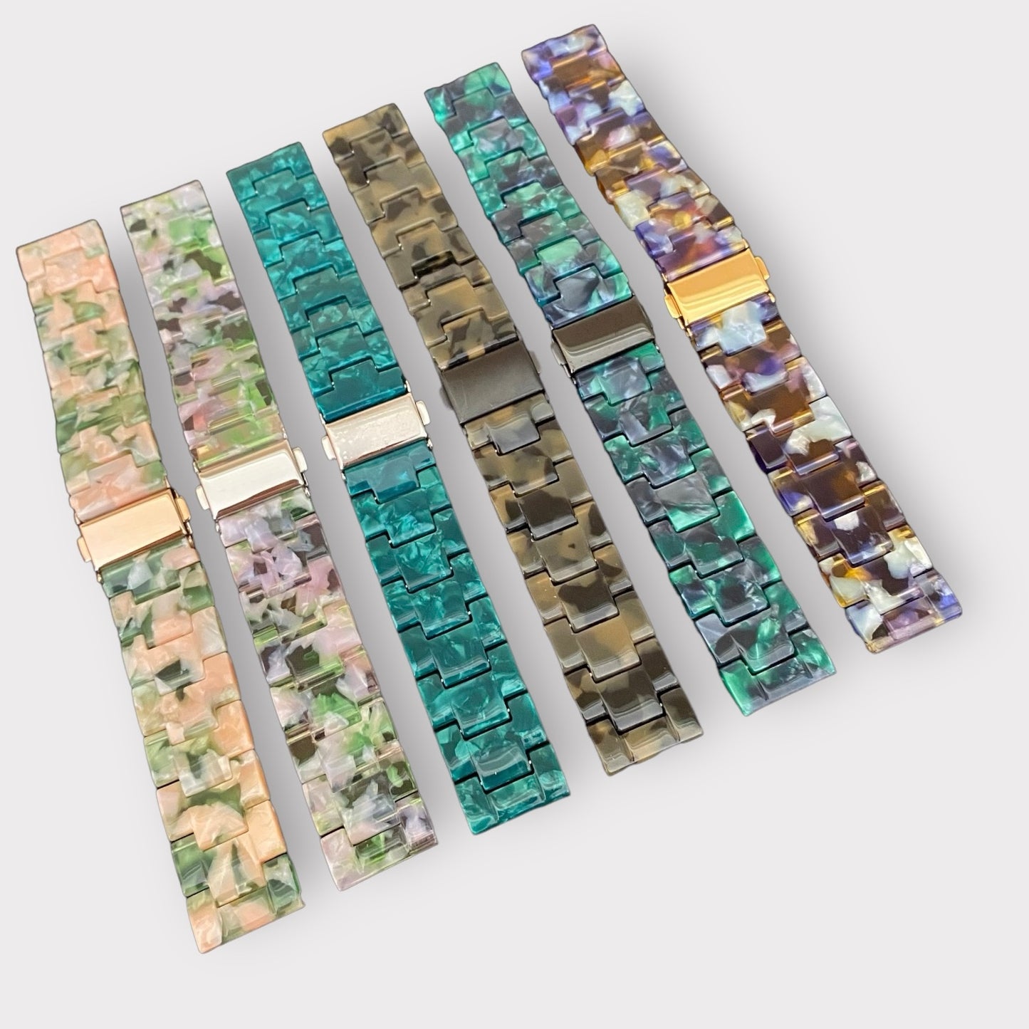 Apple Watch Resin Watchband With Adapter-Clasp Color Options