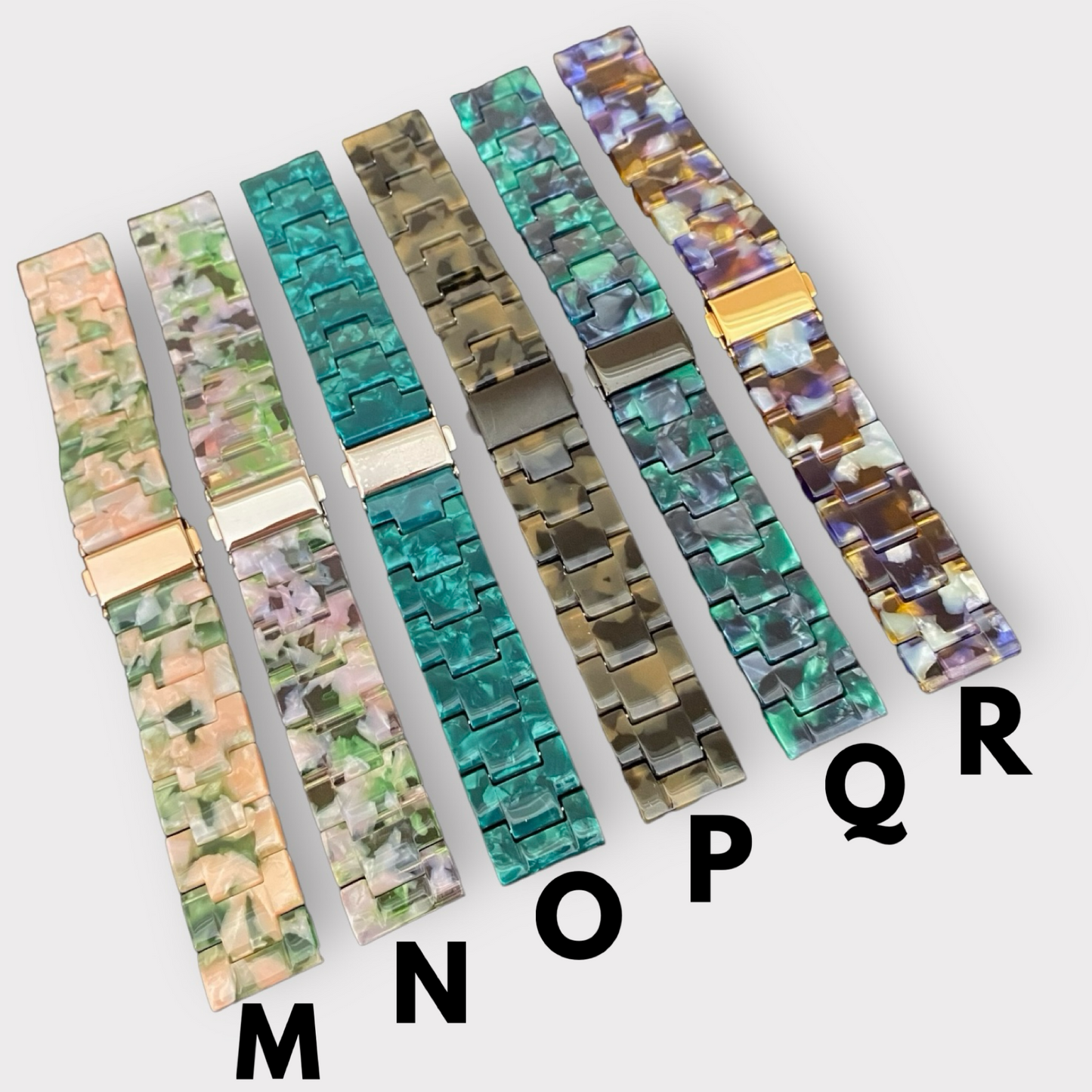 Apple Watch Resin Watchband With Adapter-Clasp Color Options
